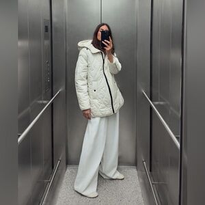 Zara Cream Quilted Jacket